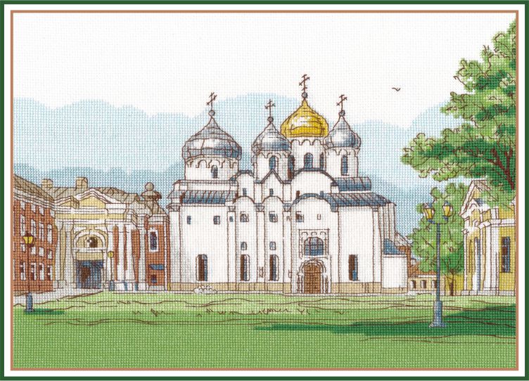 Набор для вышивания «Овен» 1219 Софийский собор. Великий Новгород,30*21 см