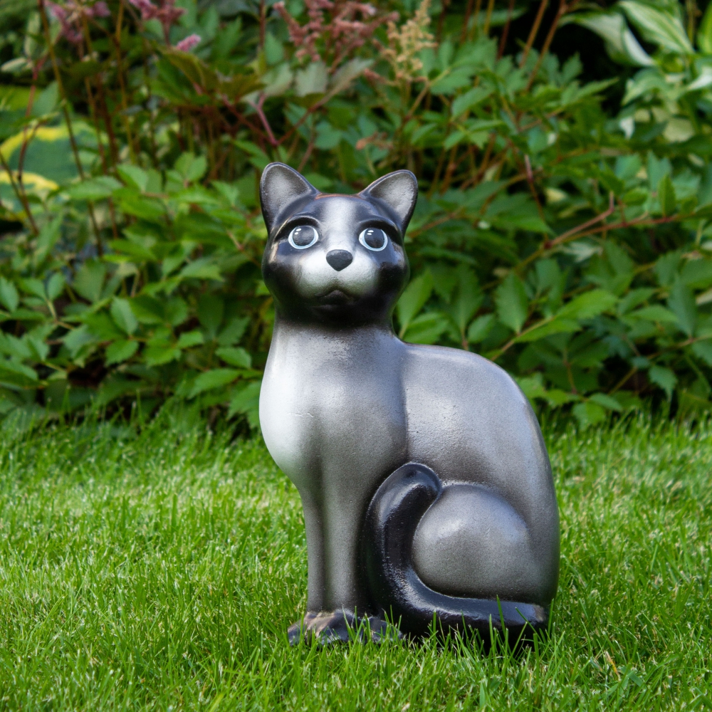 Декоративное изделие из пенопласта КОТ СЕРЫЙ  h=27 см