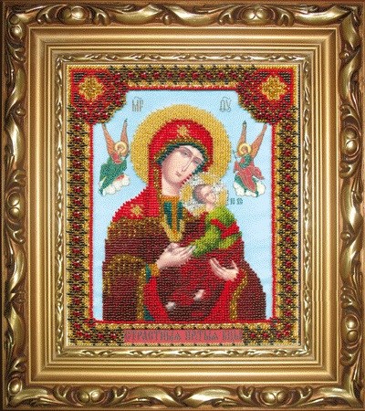 Набор для вышивания «Чарiвна Мить» Б-1112 Икона Божьей Матери Страстная 18,1*21,7 см.