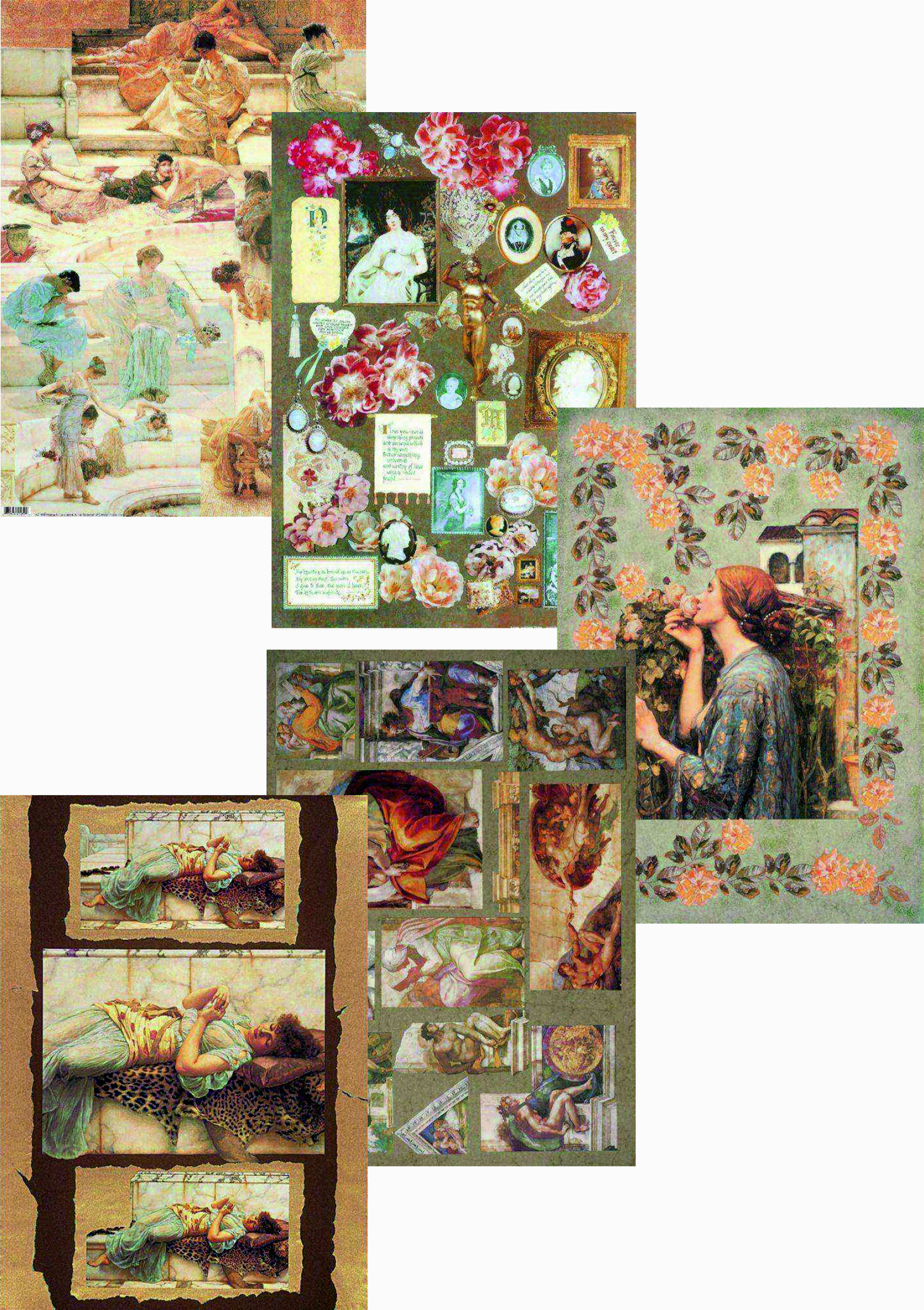 Набор бумаги для декупажа «Рукоделие» PTP(N)-008