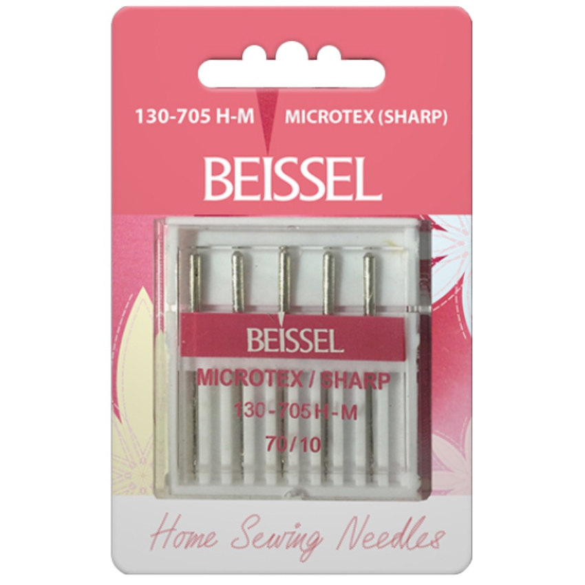 Иглы д/бытовых швейных машин для микроволокна (Microtex),5 шт, № 70, 130-705 H-M/блистер, BEISSEL Иглы д/бытовых швейных машин для микроволокна (Microtex),5 шт, № 70, 130-705 H-M/блистер, BEISSEL