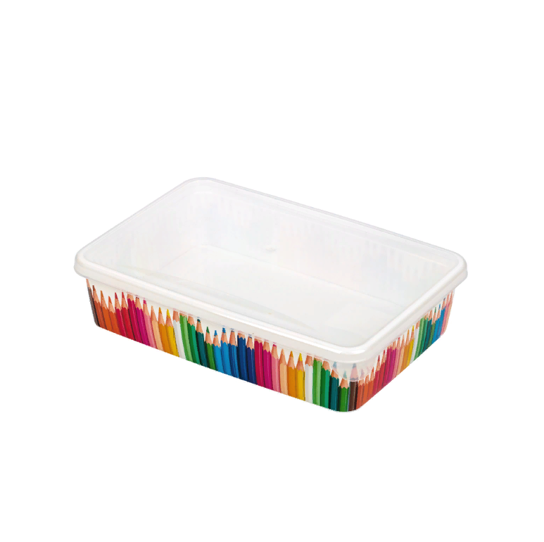 Лоток для мелочей  карандашница "Plastic Republic" большой с крышкой пластик (22 х 14 х 7 см)