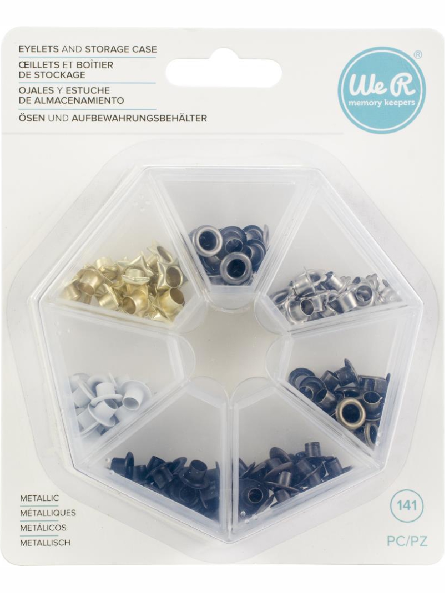 Люверсы в чехле для хранения "We R memory keepers"  141 шт. арт 660385