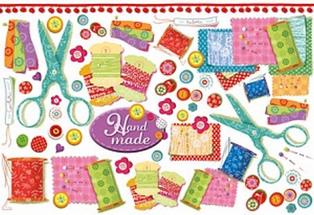 Бумага рисовая для декупажа Stamperia DFS187 Шитье 48х33 см, 28 г/ кв.м, 