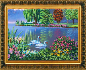 Набор АБРИС АРТ АВ-096 Лебединная песня 43 x32 см