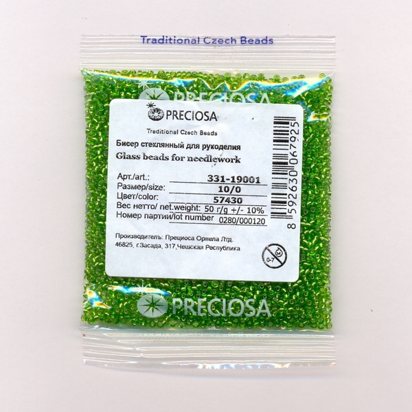 Бисер «Preciosa» 50 г, 331-19001-10/0-57430