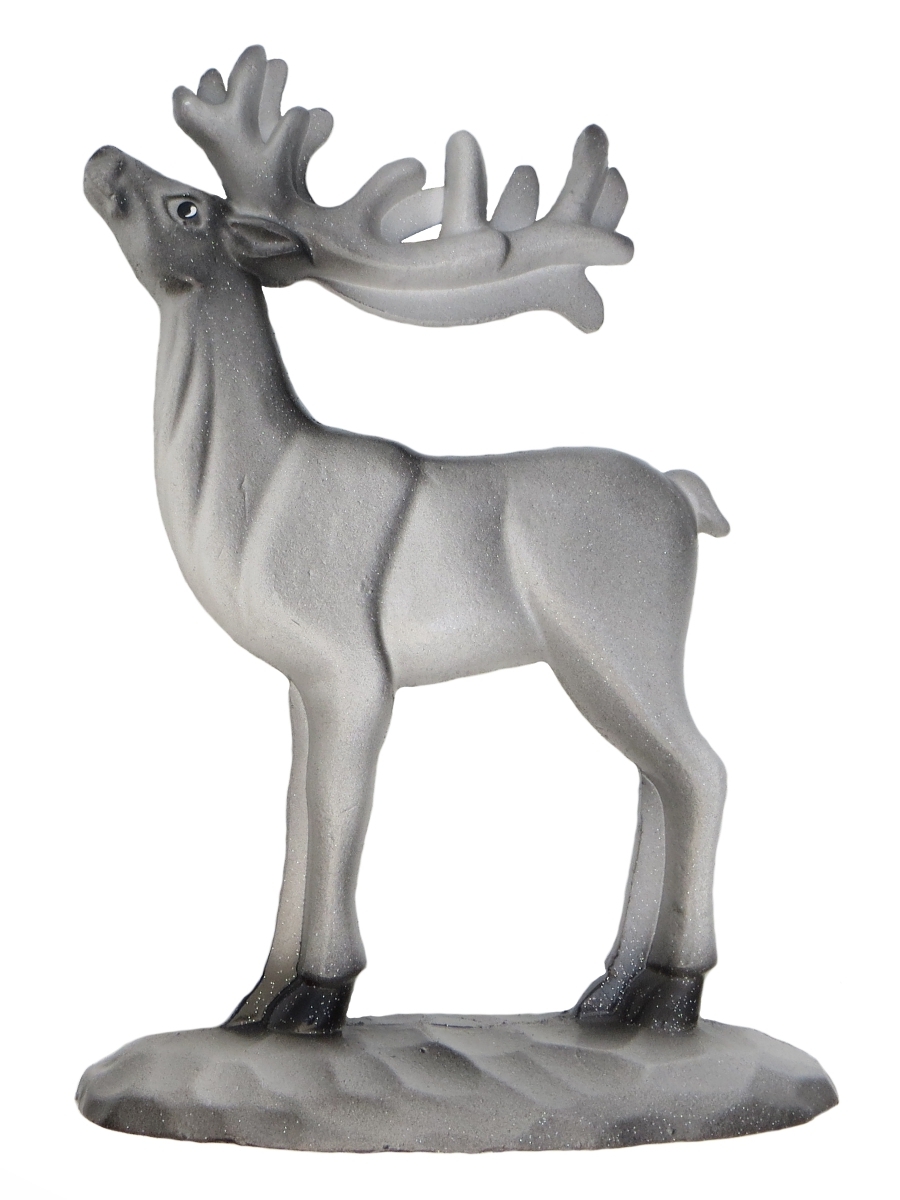 Декоративное изделие из пенопласта ОЛЕНЬ  25 см серый
