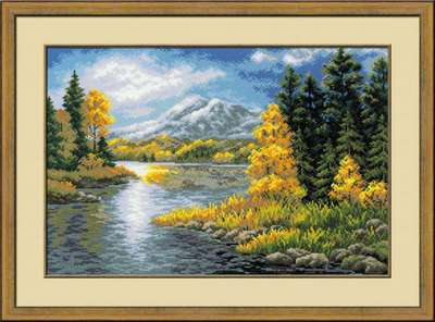 Набор для вышивания «Сотвори Сама» 1235 Озеро в горах,60*40 см