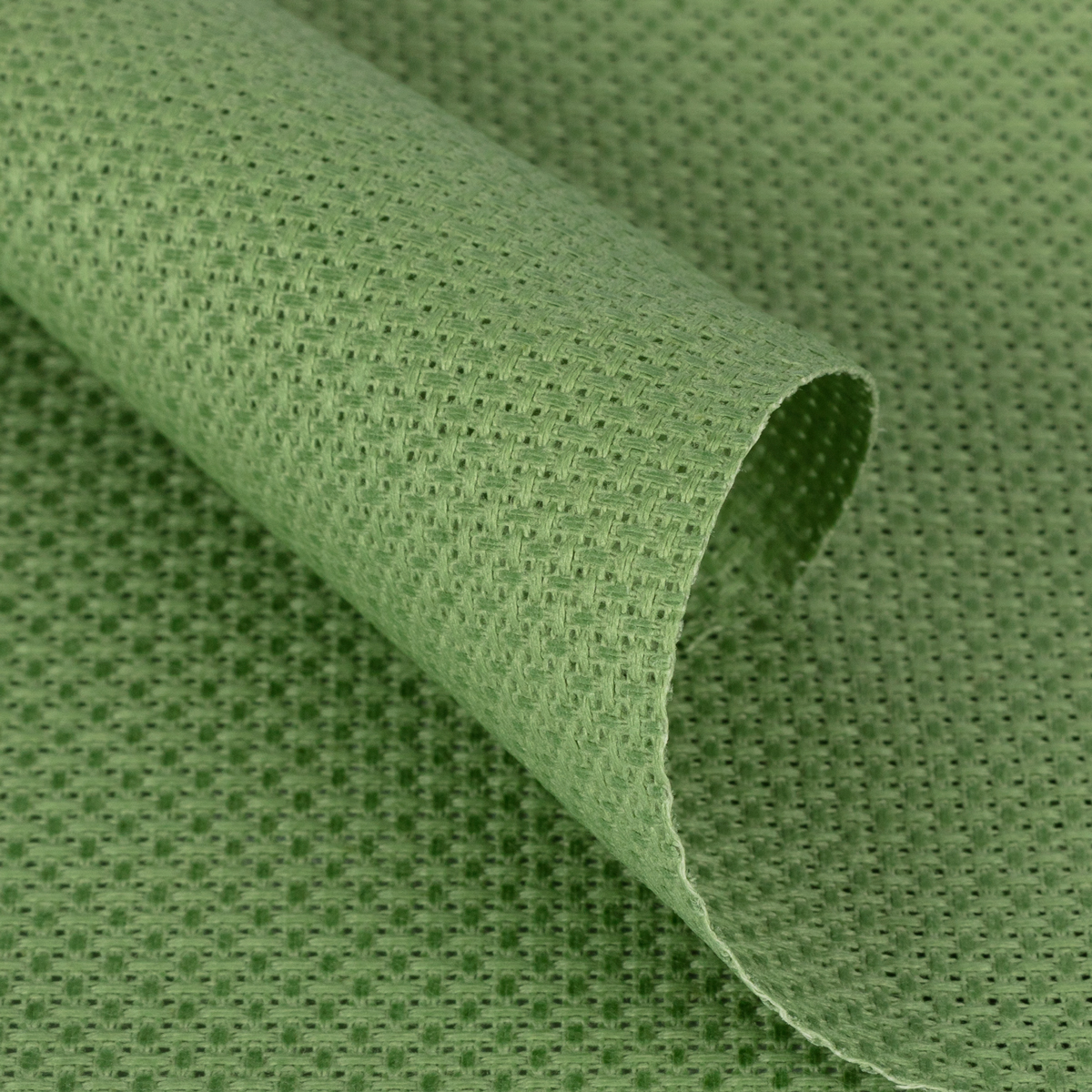 Канва К04 «Gamma» Aida №14  100% хлопок 50*50 см цв. зеленый