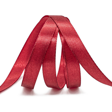 Лента атласная 1,2 см х 22,86 м цв.028 темно-красный