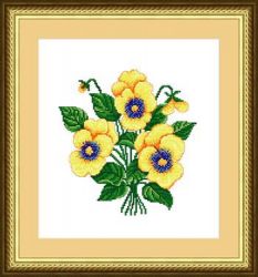 Набор для вышивания «Сделано с любовью» ЦВ-001 Желтые анютки
