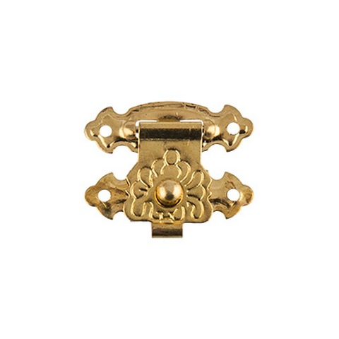 Декоративный замок для шкатулок MMG-034 "Mr. Carving", металл 2 x 1,7 см , цвет №01 золото