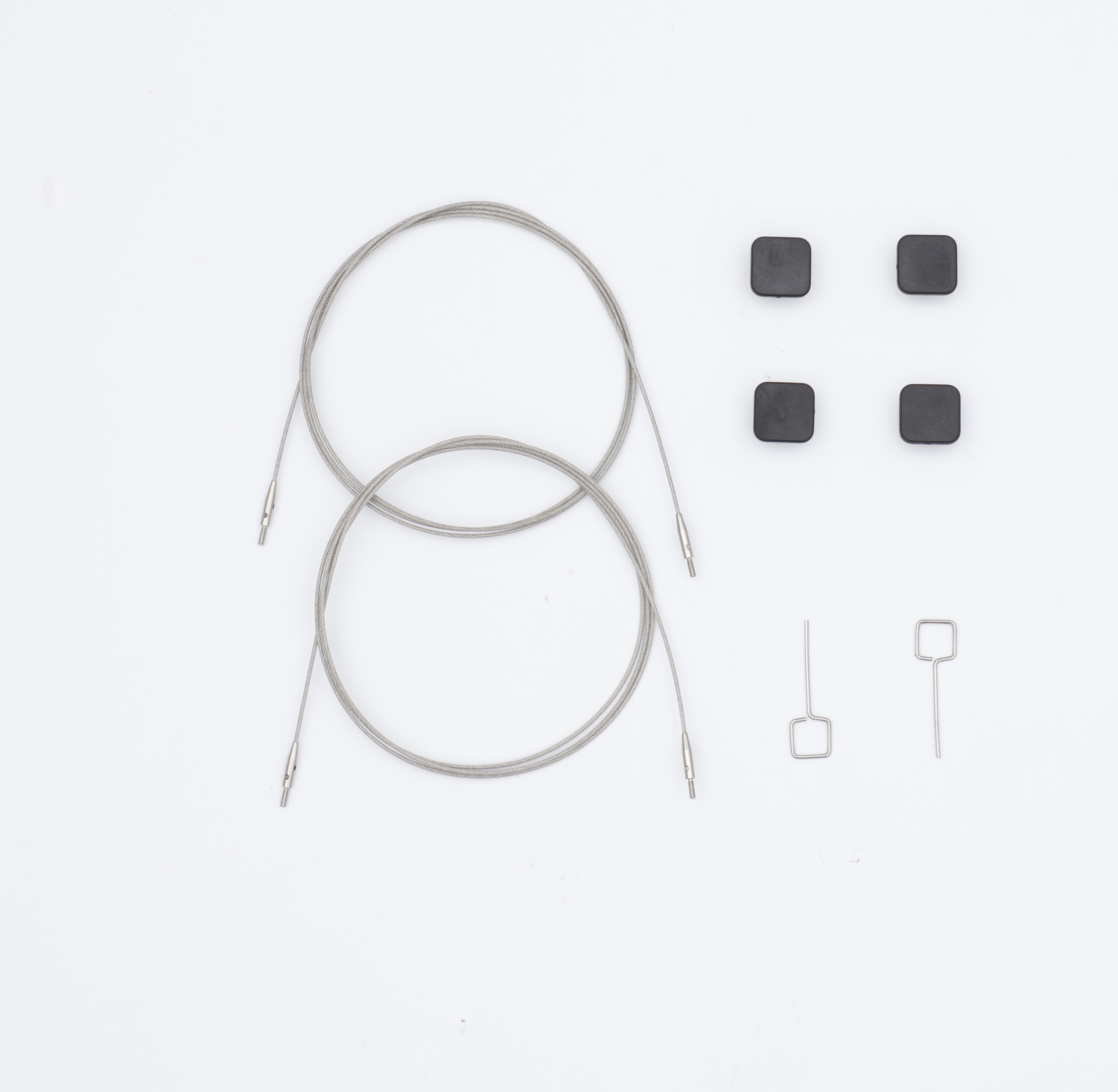 Набор Petite: 2 тросика 76 см, 4 заглушки и 2 кабельных ключика Knitpro, 10548