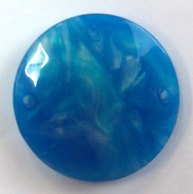 Бусины пластик ассорти, 100 г (круг.голуб.перл., d=4,5 см)