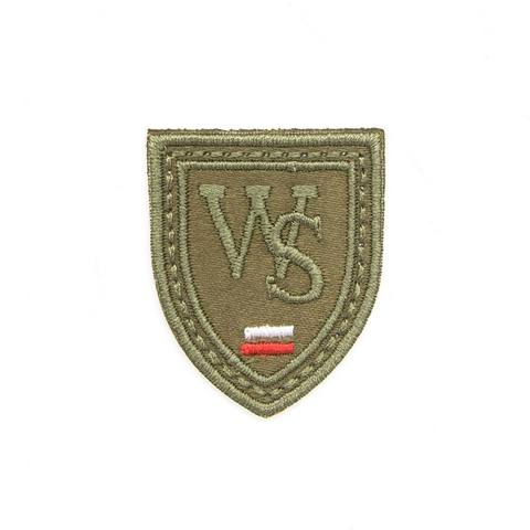Термоаппликация Hobby&Pro 'Герб 'WS', хаки, 2.9*3.5см