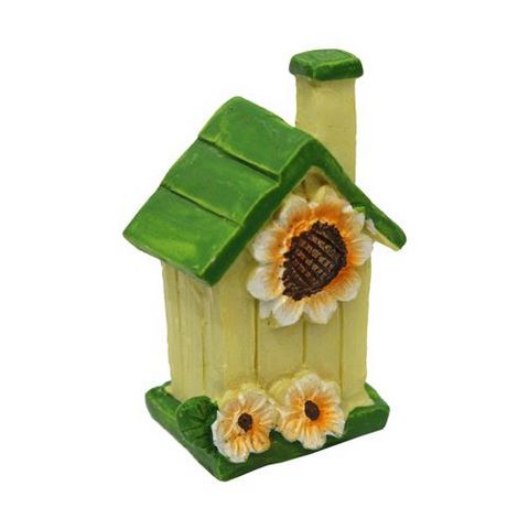 Миниатюра "Астра" 560851 Домик с подсолнухами 3,5*2,5*4,7см