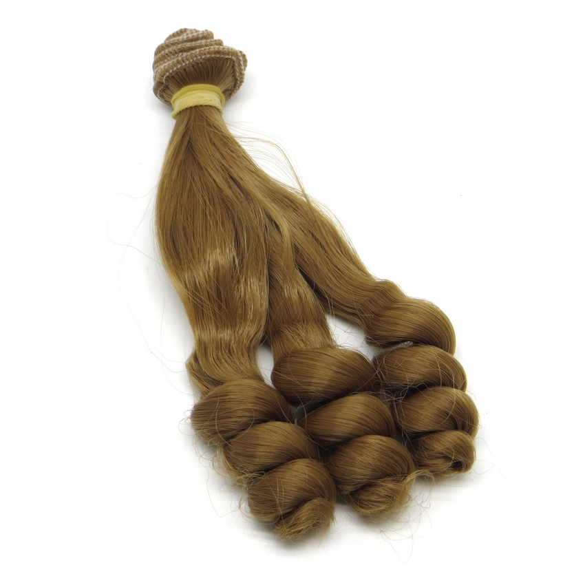 Трессы - кудри для кукол TRK-01/15-008 "Рукоделие" 15 см х 100 см (цвет: грильяж)