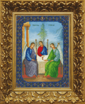 Набор для вышивания «Чарівна Мить» Б-1039 Икона пресвятой Троицы 27*36,5 см.