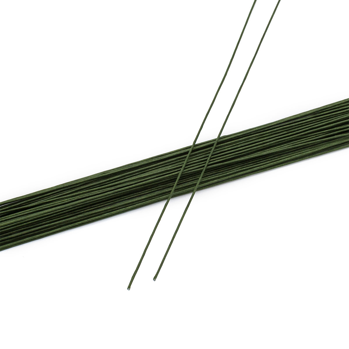 Проволока флористическая, бумажная оплетка, 0,8 мм*40 см, 50 шт./упак, Astra&Craft ( зеленый )