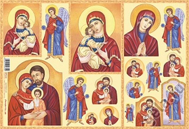 Бумага рисовая для декупажа Stamperia DFS141 Святые образа 48х33 см, 28 г/ кв.м, 