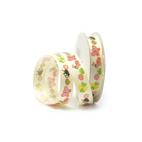 Лента декоративная арт.TBY.ЛРР.ТХ- 20,2 репсовая  шир.1,5см цв. беж.  уп.9,14м