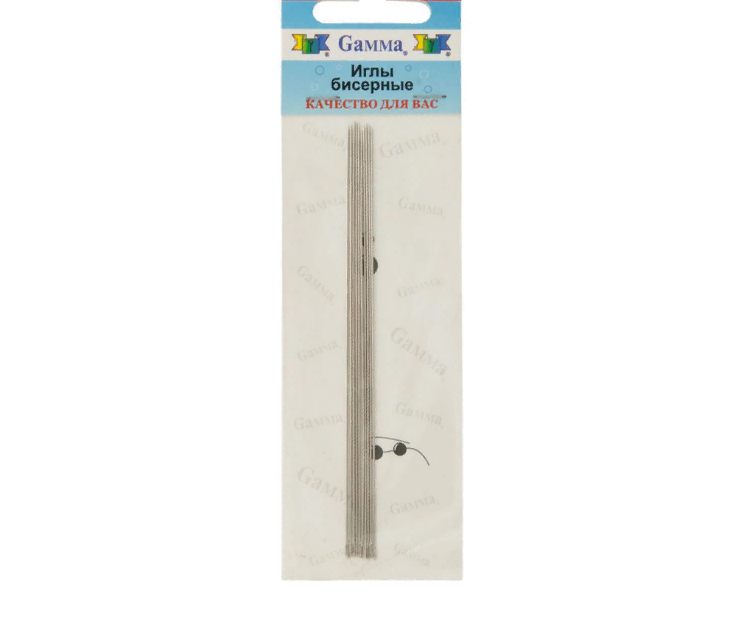 Иглы бисерные сталь NC-206 «Gamma» d 0.6 х 120мм 10 шт