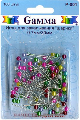 Иглы ручные "Gamma" для закалывания, 100 шт/блистер