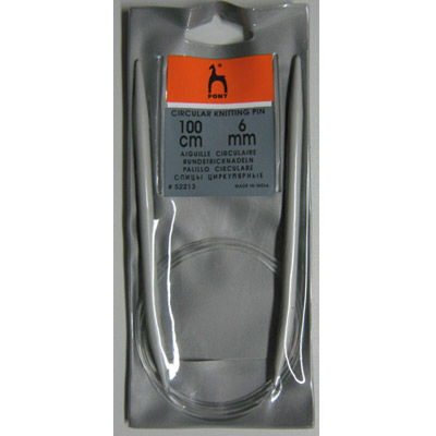 Спицы циркулярные 100 см PONY  52213 d=6.00 мм