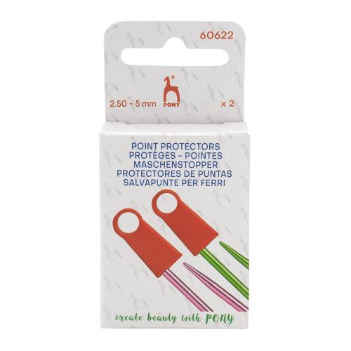 Наконечники-стопперы для спиц 2,50 - 5 мм, 2 шт, PONY,60622