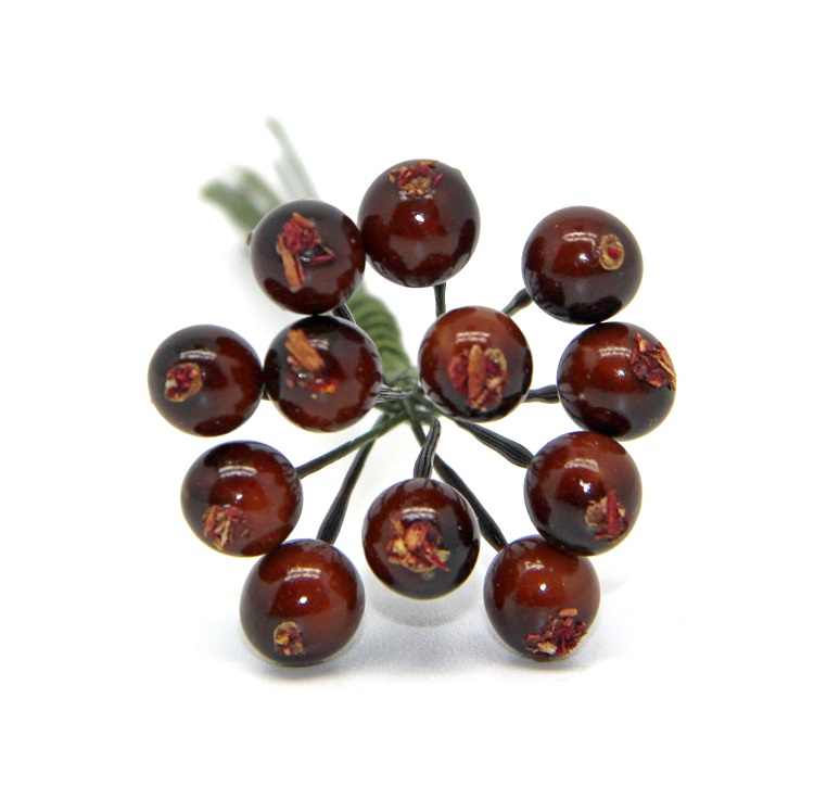 Декоративный букетик "Рукоделие" Ягоды (коричневый), DKB193D