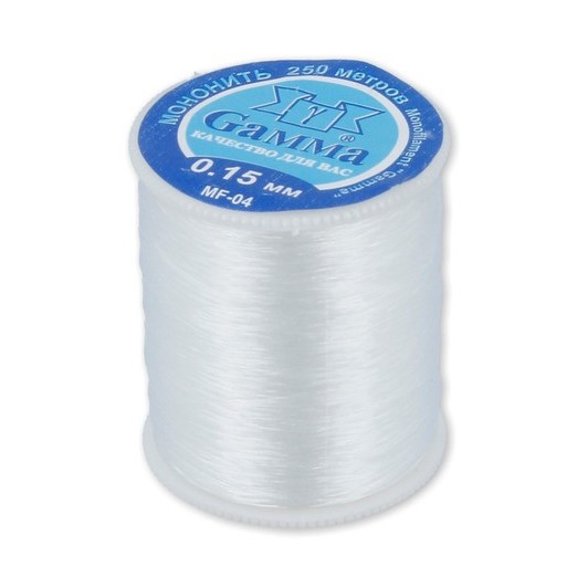Мононить "Gamma" MF-04 0.15 мм,100% нейлон 12 шт. х 250 м, белый