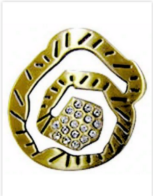 Украшение Микрон GB1244 Роза 2 шт. 33х35мм мат.золото