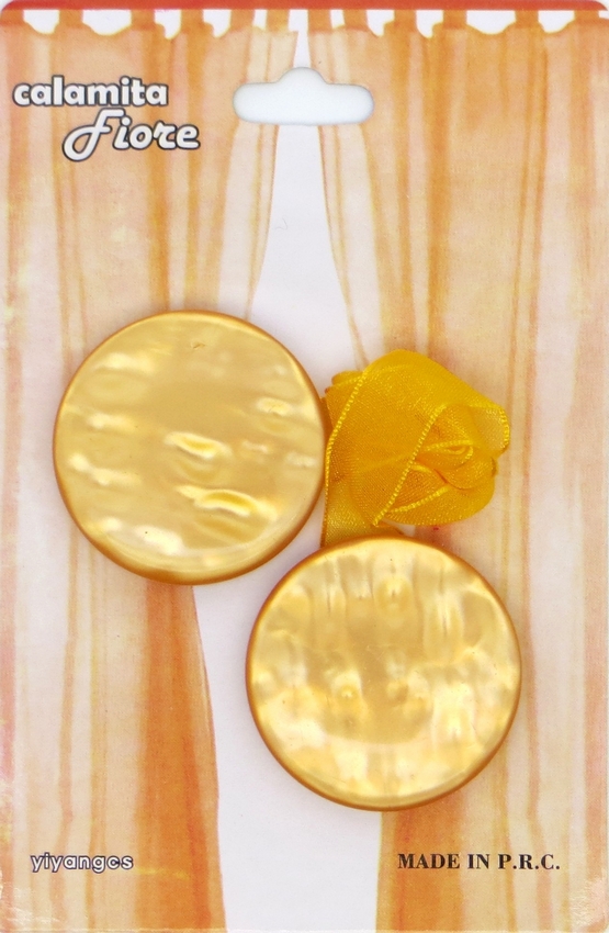 Прихваты для штор MH на магнитах №4-11, круг с рельефом, оранжевый , блистер