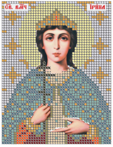 Лен с нанесенным рисунком "Золотой Восход" КИ-013 Ирина