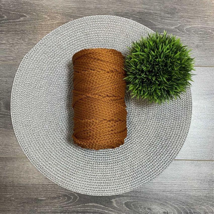 Шнур полиэфирный 5 мм с сердечником (песочный) 50м (103)