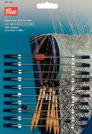 Держатель петель и коклюшек со спиралевидной пружиной и пластиковыми наконечниками, алюминий, фиолет