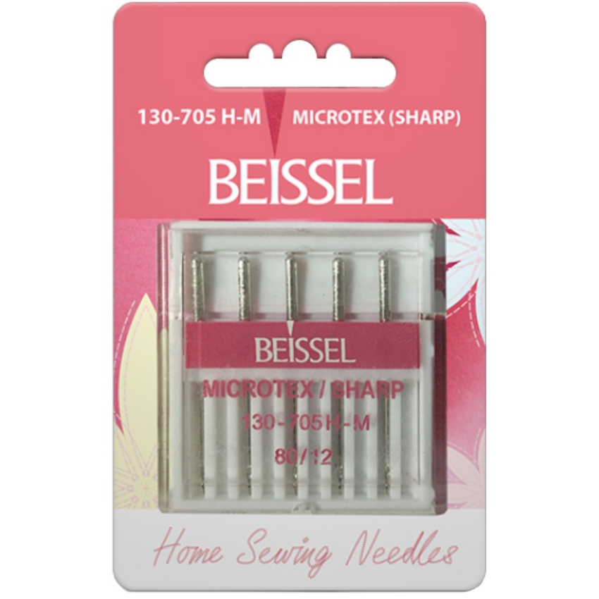 Иглы д/бытовых швейных машин для микроволокна (Microtex),5 шт, № 80, 130-705 H-M/блистер, BEISSEL Иглы д/бытовых швейных машин для микроволокна (Microtex),5 шт, № 80, 130-705 H-M/блистер, BEISSEL