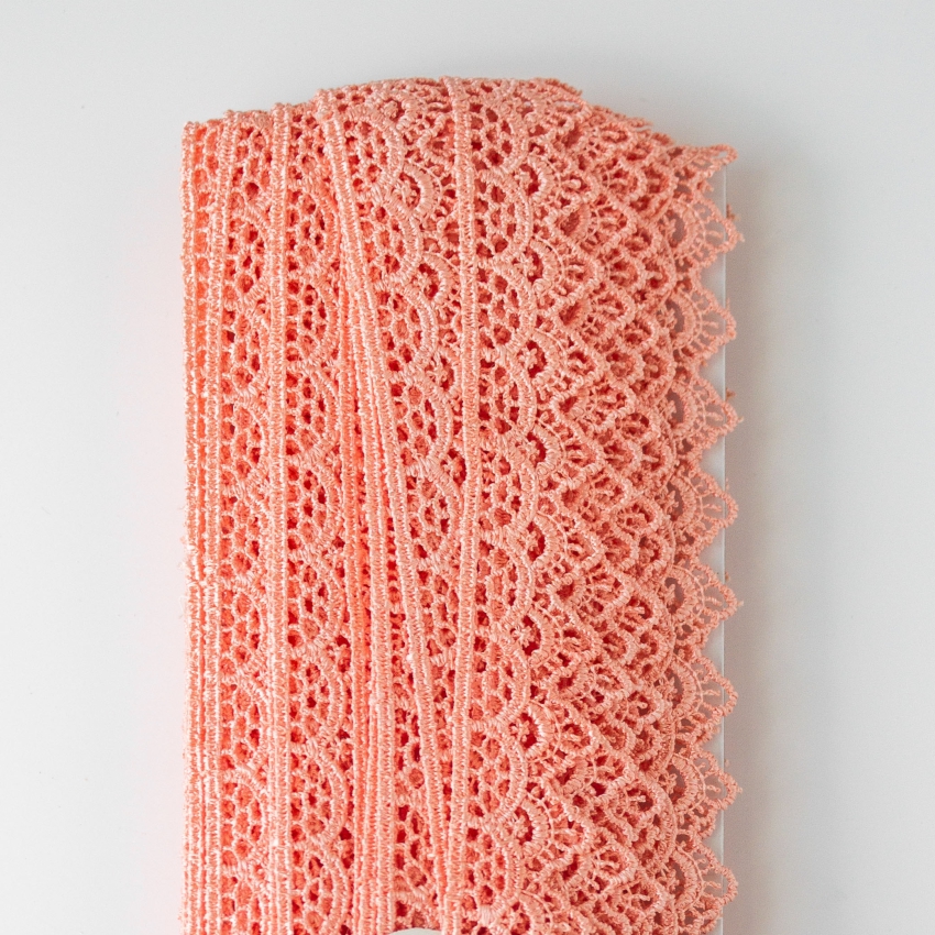 Кружево вязаное 0575-1059  2,0см*13,71м, №12 (цвет: А540 персик)