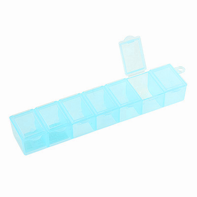 Контейнер  "Gamma"Т-35 пластик, 3х15х2,4 см, 7 секций, цв. голубой/прозрачный