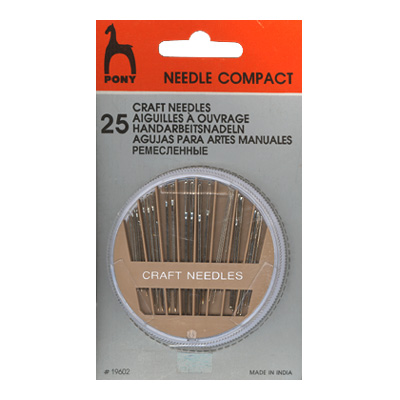 Набор игл PONY 19602, ассорти 25 шт. в розетке