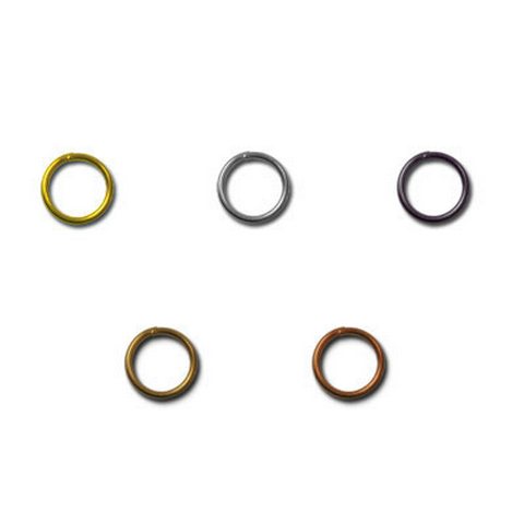 Кольцо для бус "Zlatka" R-08 d=4 мм, 50шт. № 03 под черн никель