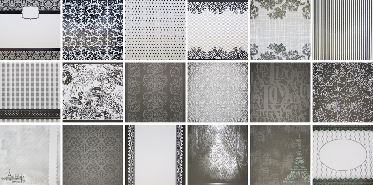 Набор бумаги «Artie» 20,5х20,5 см Рукоделие™ 210910-002 NORI ET BLANC 