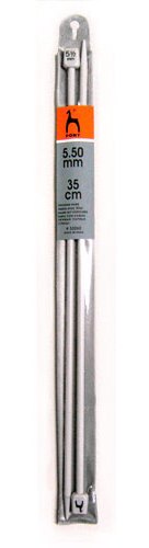 Спицы вязальные прямые 35 см PONY 33262 d=5.50 мм