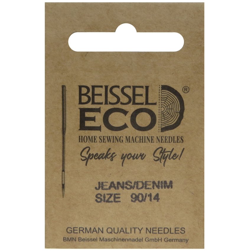 Иглы д/бытовых швейных машин для джинс. ткани (Jeans/Denim),5 шт, № 90, 130-705 H-J/крафт, BEISSEL Иглы д/бытовых швейных машин для джинс. ткани (Jeans/Denim),5 шт, № 90, 130-705 H-J/крафт, BEISSEL