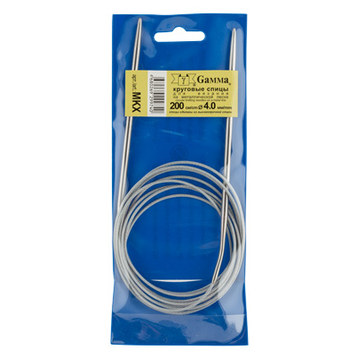 Спицы круговые «Gamma» MKX металл d 4.0 мм 200 см с металлической леской 
