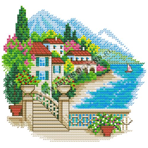 Набор для вышивания крестом «Искусница» 4107 Солнечный берег (набор для вышивания крестом)