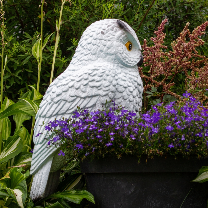 Декоративное изделие из пенопласта СОВА (полярная), h = 42 см