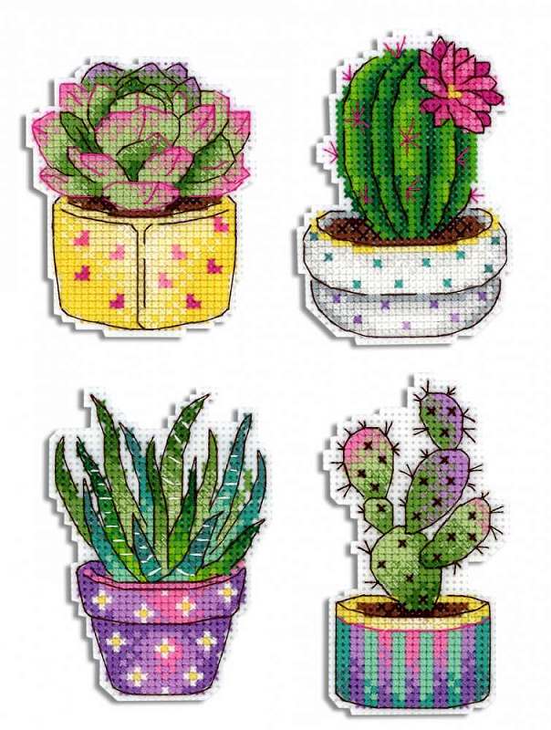 Набор для вышивания «Жар-Птица» Р-419 Цветное настроение. Магниты 8*6