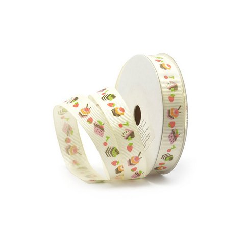 Лента декоративная арт.TBY.ЛРР.ТХ-21,1 репсовая  шир.1,5см цв. беж.  уп.9,14м