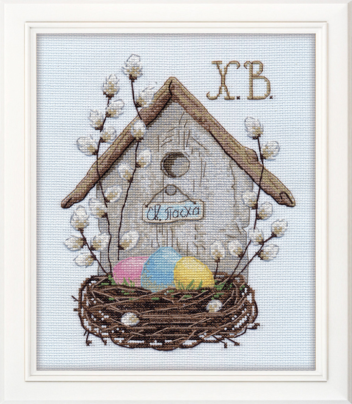 Набор для вышивания «Овен» 1181 Пасхальная композиция 15х19 см.